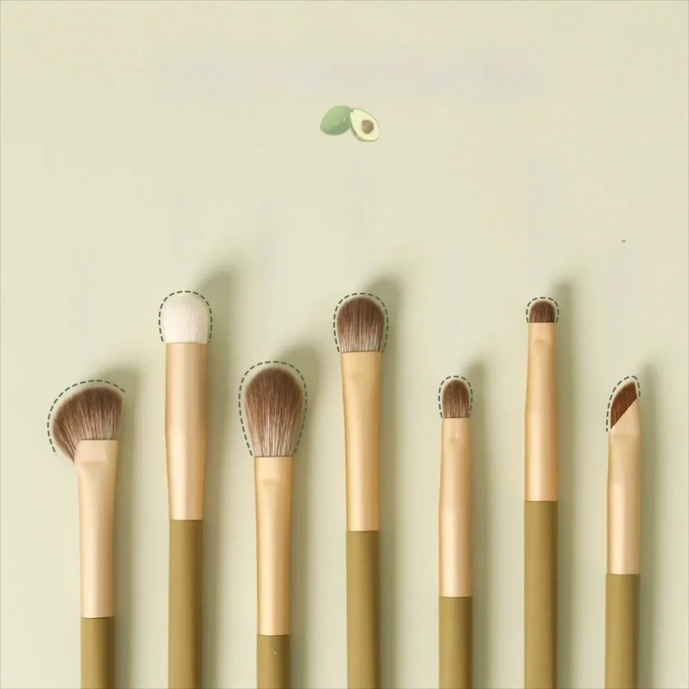 7 pçs conjunto escova macia pincéis de maquiagem dos olhos conjunto sombra escova detalhe escova cosméticos pincéis nariz sombra escova ferramenta de maquiagem feminino