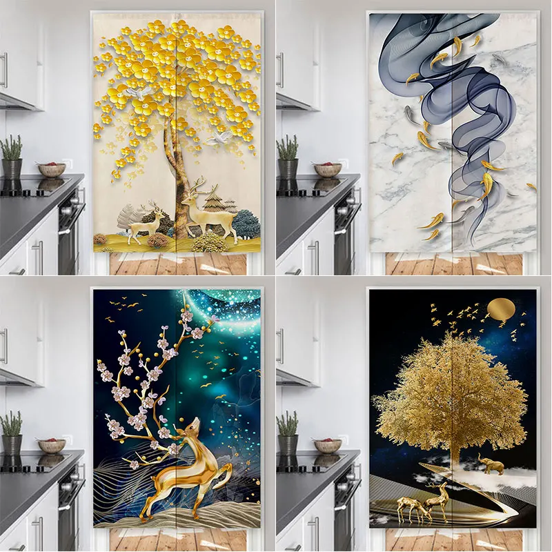 Nordic Japanese Door Curtain Noren Doorway Curtains for Kitchen Sushi Izakaya Home Entrance Feng Shui Hanging Half-curtain