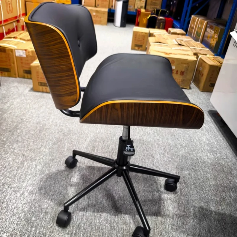 

Solid Wood Computer Chair 2 Layer Thickened Office Chairs Light Luxury Rotatable Lift Seat Backrest Comfortable Office Furniture