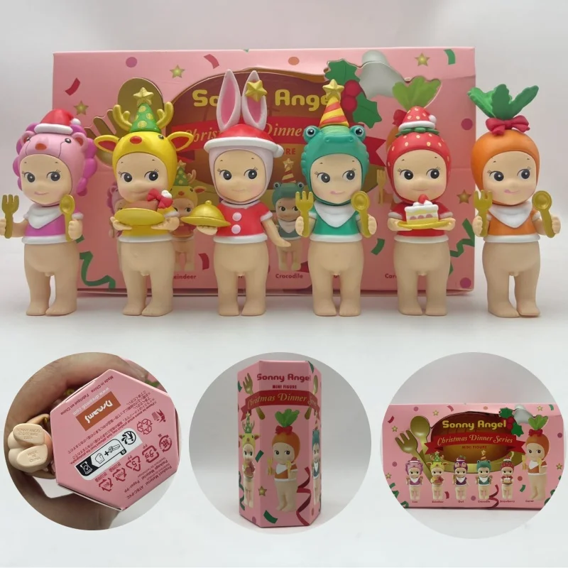 

Sonny Angel Christmas Dinner Series Blind Box Hippie Kawaii Sonny Angel Figure Limited Mystery Suprise Boxes Gift Toys