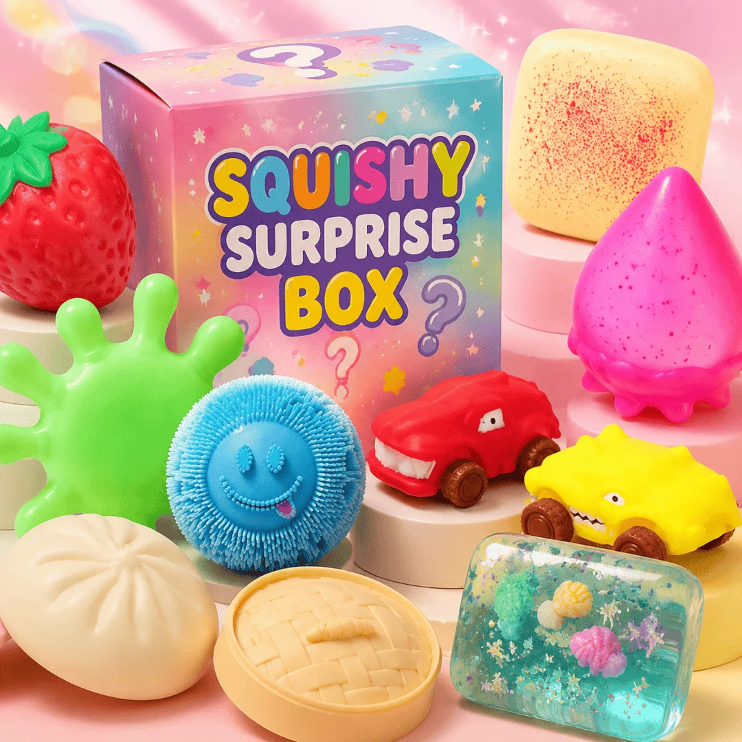 Top Trend Mystery Blind Box Lovely Cat Claw Mochi Squishy, Mini Simulated Taro Pastry Pinch Toy, Travel Sensory Toy