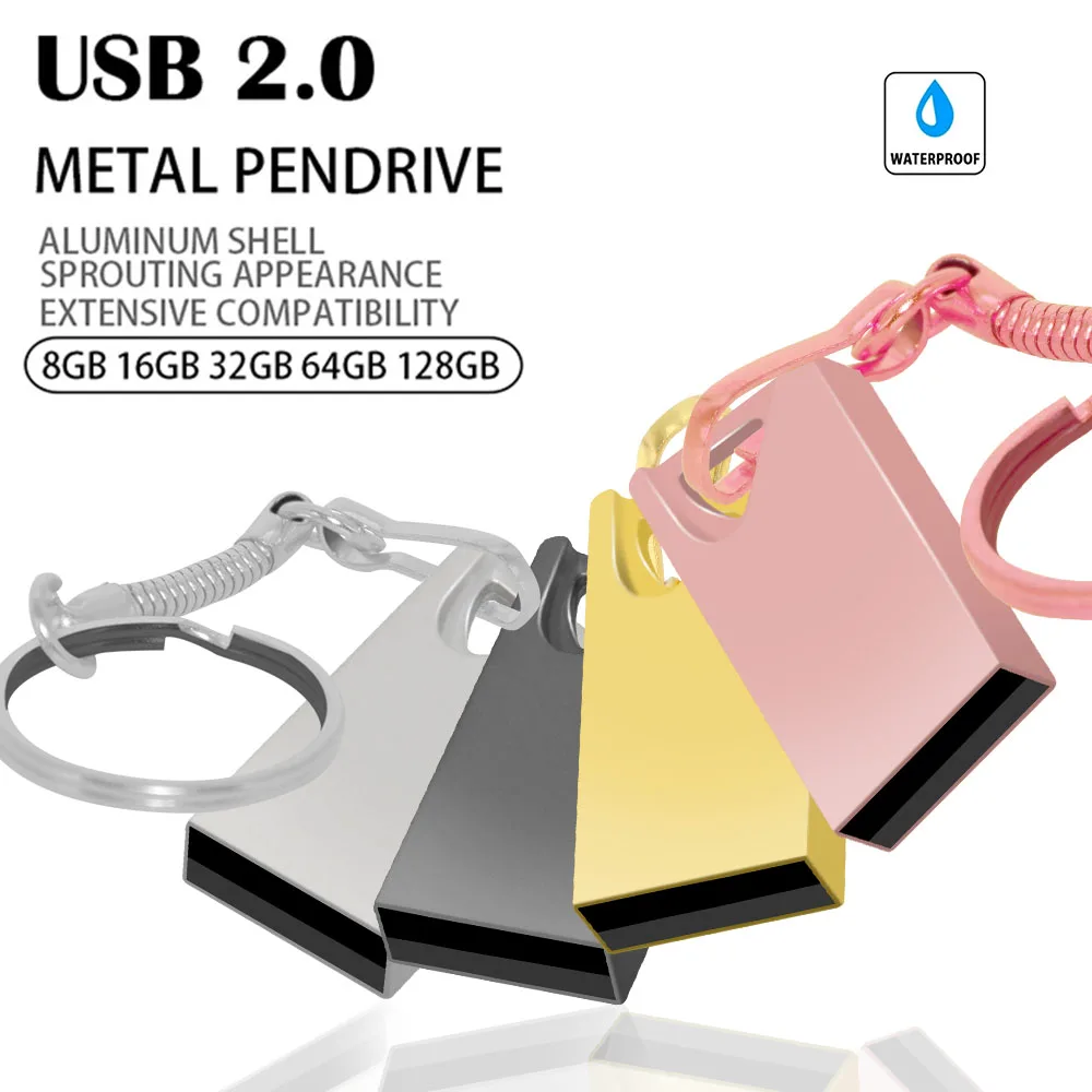 Real Capacity USB Flash Drive Super mini Pen Drive 64GB 32GB 16GB 8GB 4GB Pendrive Waterproof USB2.0 Memory Stick gift