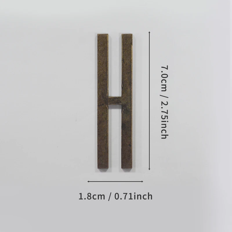 Selbstklebende Hausnummern aus Bronze, englische Alphabetbuchstaben aus Metall für Wohnung, Zimmer, Türschild, Tisch, Briefkasten, Nummernaufkleber, 7 cm – Detail 15