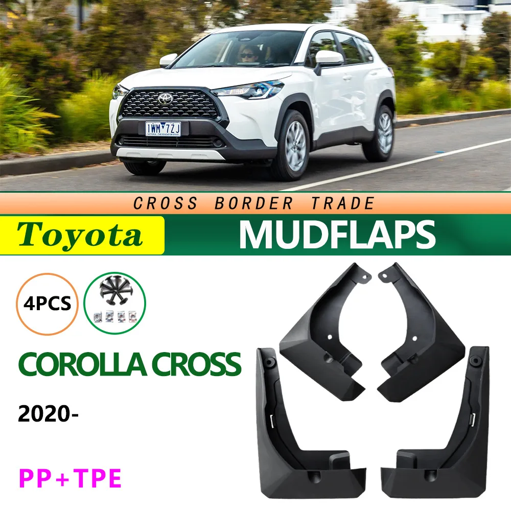 

For 20-25 Toyota Corola CROSS Sharp Rear Front Tire,Mudflaps Front Rear Flares Splash Guards Cover Car Accessorie