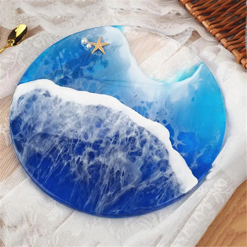 Round Silicone Mold Exquisite Handmade DIY Tool Crystal Mould 30 CM Crystal Epoxy Resin Mold Tray Mirror Plate Casting