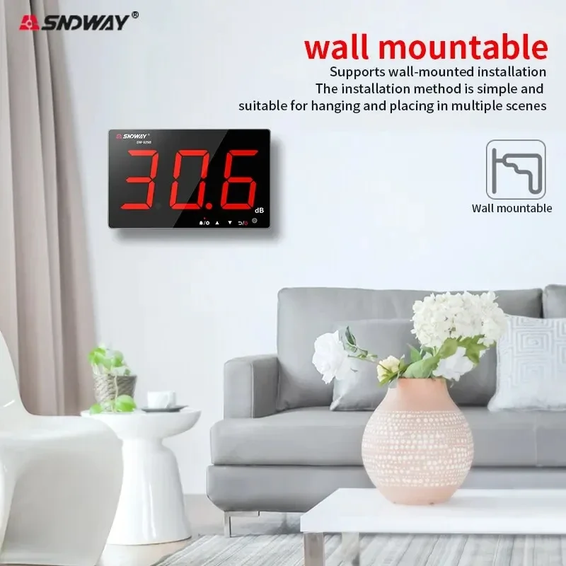 SNDWAY SW 525A 525B 525G dB Meter Decibel Monitor Large Screen Sound Level Meter Noise Gauge Audio Tester Decibelimeter