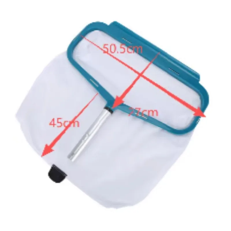 Outil de nettoyage économique pour piscine, épuisette à feuilles profonde, épuisette à feuilles avec sangle en maille et manche long, et filtre en maille