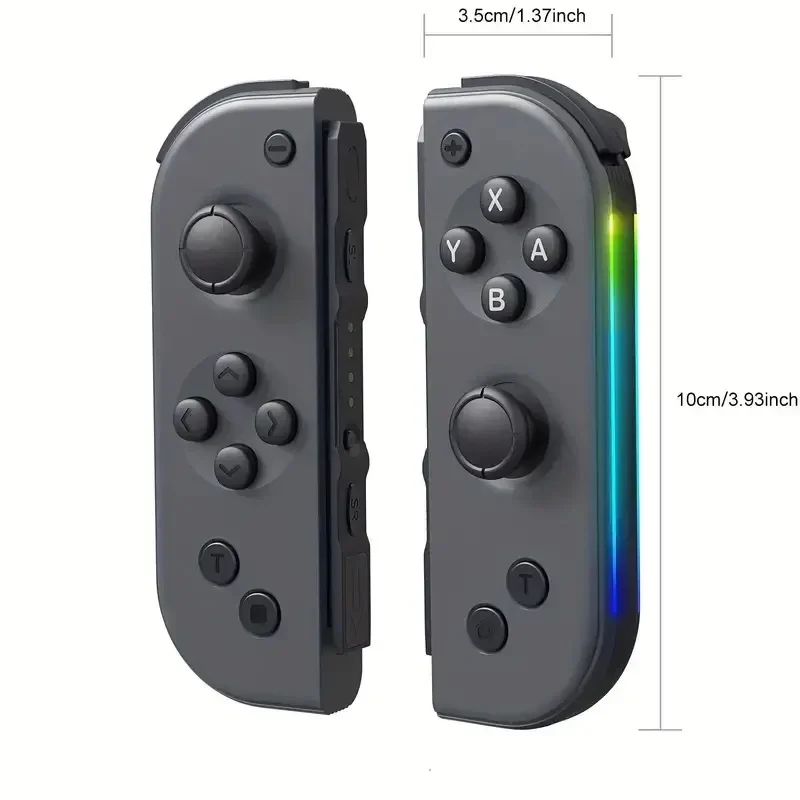 

Controller for Swith Colorful RGB Light Game Controller (L/R) Wireless joycon for Switch Oled Dual Vibration/Motion