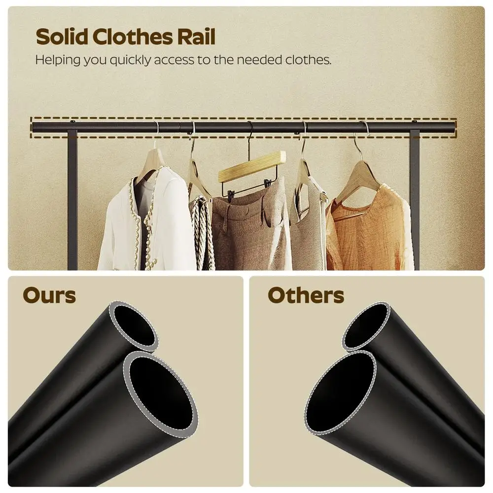 3-Section Laundry Sorter with Hanging Rack Drawers and Wheels Classified Organization Open Shelf Rolling Hamper Sturdy Metal