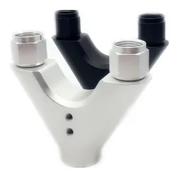 High Performance Aluminum 044 Twin Dual Fuel Pump Bracket Billet Y Block Surge Tank Adapter -8AN -10ORB Fuel Supply System