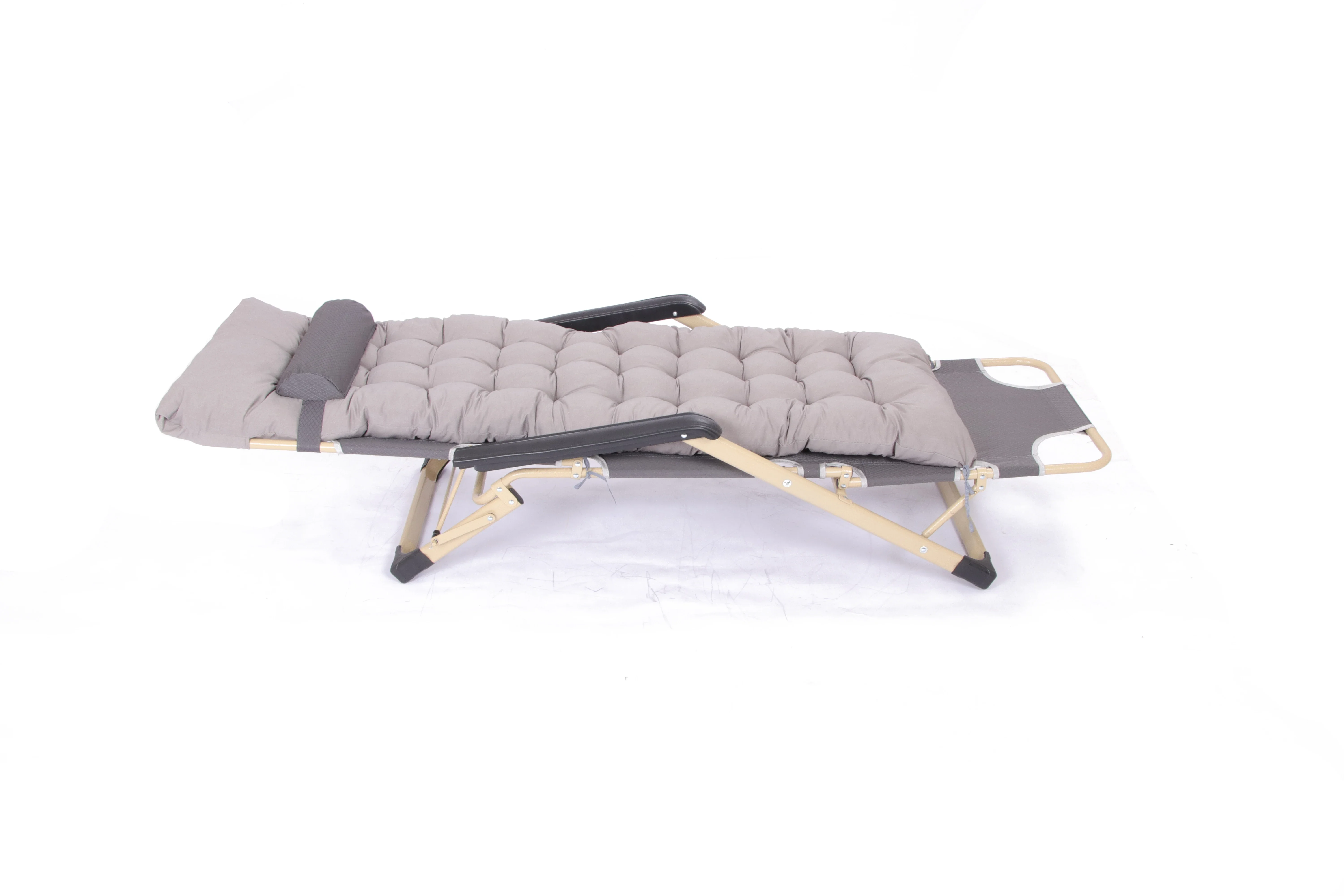 2026 Factory High Quality Modern Design Metal Foldable Bed Portable Outdoor Lounge Reclining Garden