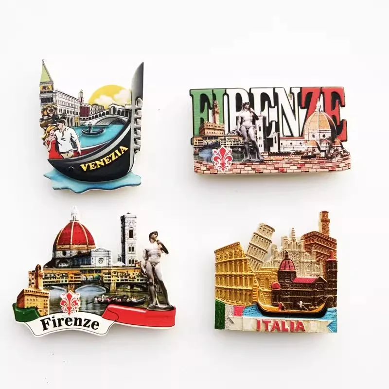 

Italy creative landmark attractions Venice tourism memorial decorative arts and crafts Florence magnet refrigerator sticker