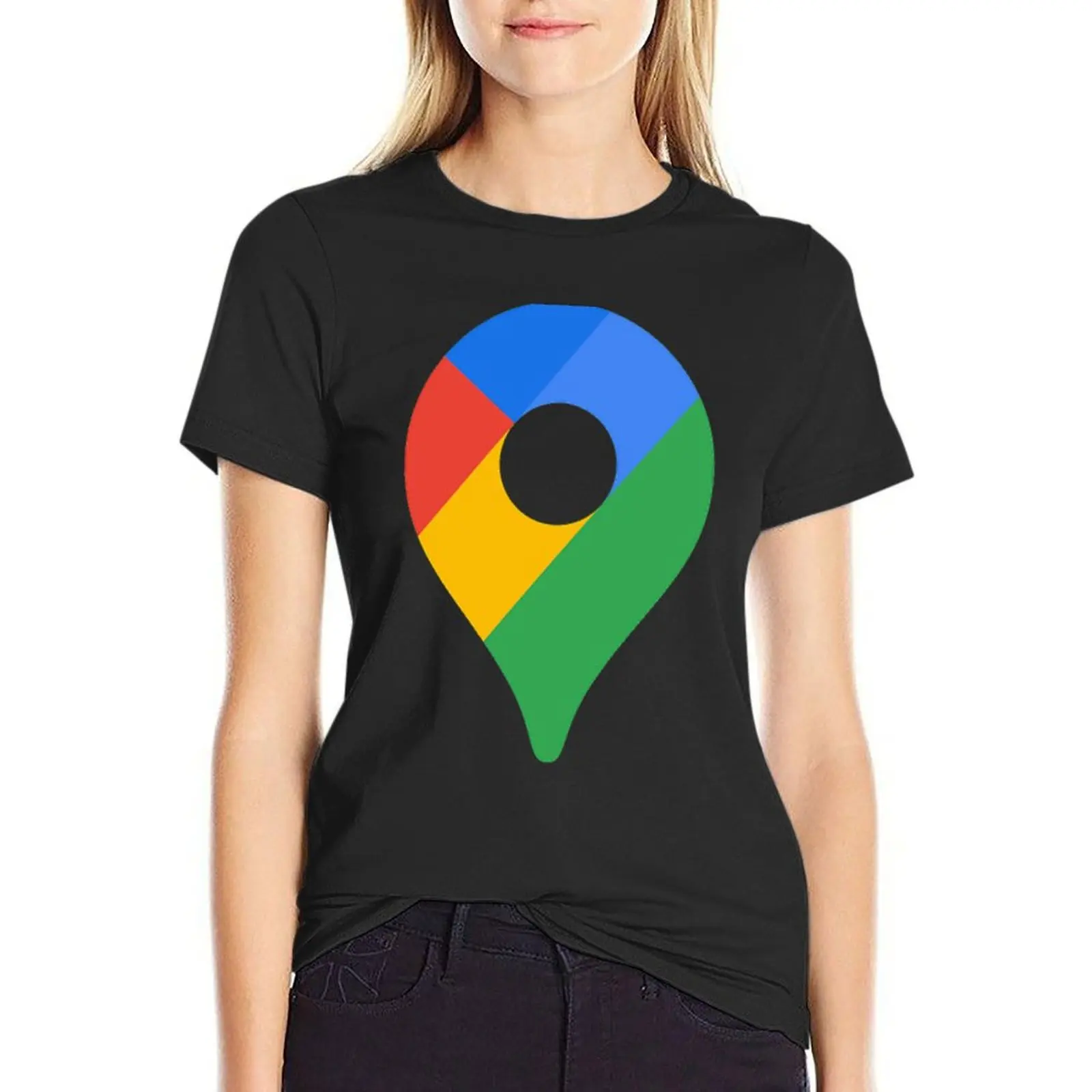 

Google Maps Icon T-shirt tops korean fashion shirts graphic tees western t-shirt dress for Women