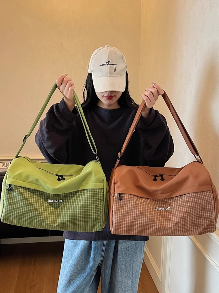 新しいフィットネスバッグ女性の手持ち斜め軽量ヨガショートトリップ防水水泳収納バッグスポーツトラベルバッグ
