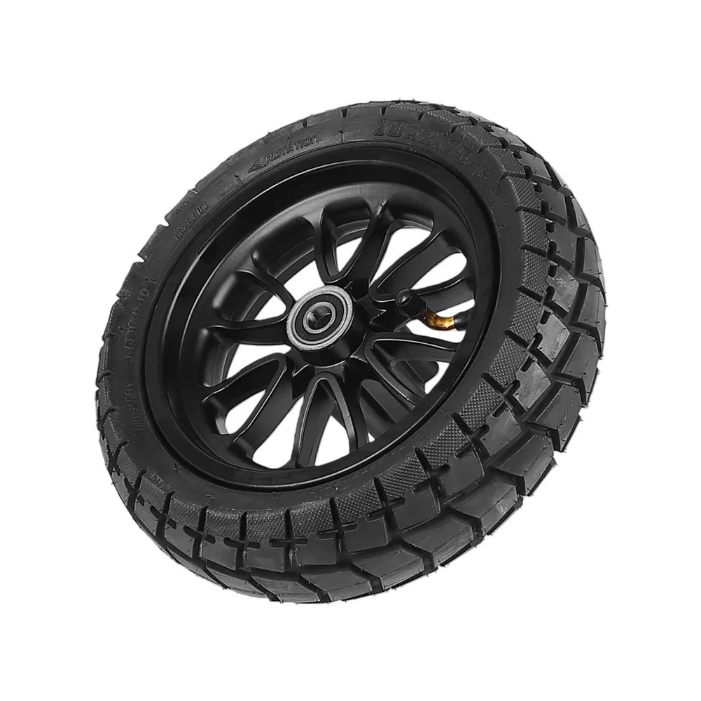 

Rear Wheel Hub Assembly With 10x2.75-6.5 Tire For Kukirin A1 Electric Scooter Replacement Part Black Rubber Steel