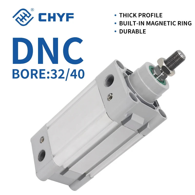 FESTO DNC Series Pneumatic Cylinder 32~40mm Bore,  Double Acting Air Cylinder, PPV Adjustable Cushion, 40mm 50mm Stroke