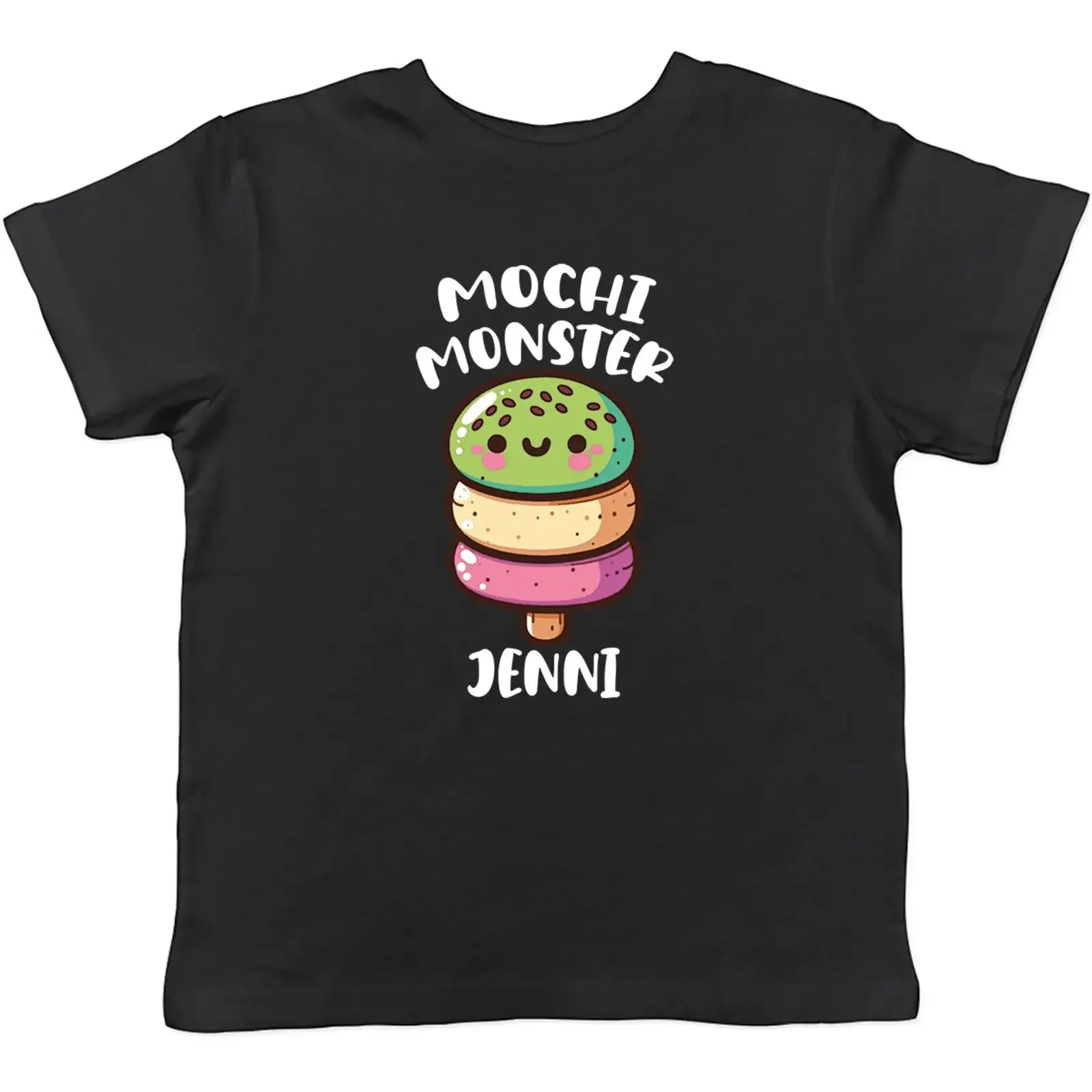 Camiseta personalizada Mochi Monster para niños, diseño japonés de helado, vintage, lavada, para niños y niñas, ropa de diseñador versátil