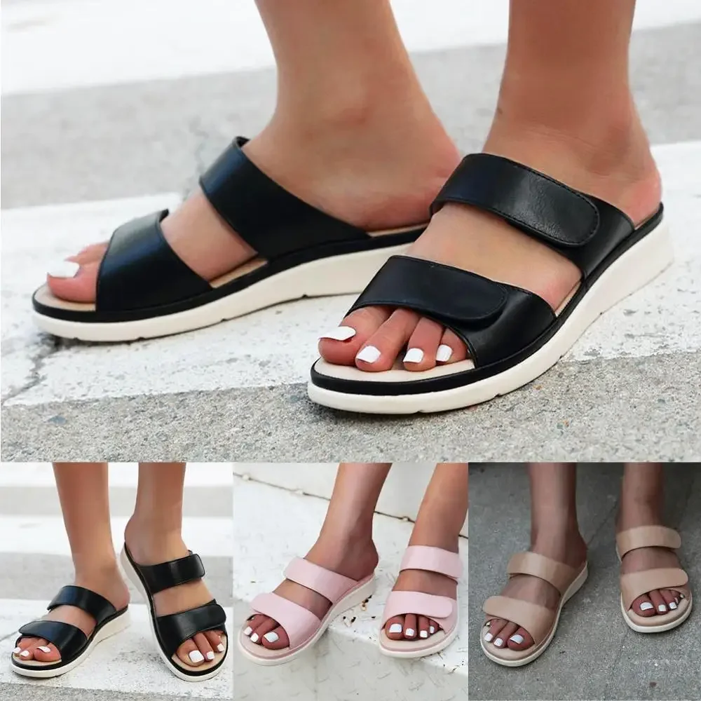 BEYARNESummer fashion women soft bow stand Flip Flops Casual shoes gladiator sneakers low Roman shoes L023