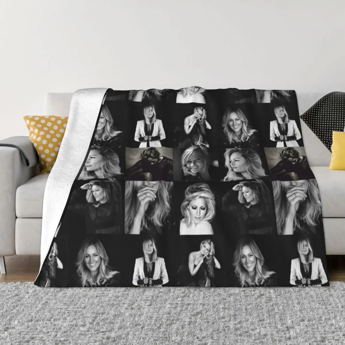 

Helene Fischer Collage Throw Blanket Bed linens Thins Luxury St Blankets