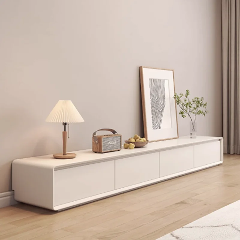 

White Vertical Glossy Tv Stand Extended Storage Wooden Nordic Modern Tv Stands Luxury Designer Meuble Television Salon Furniture