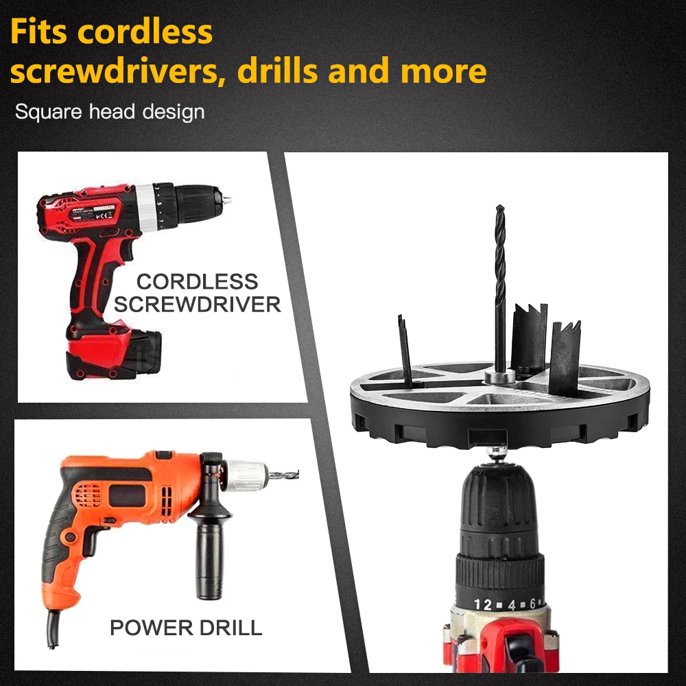 Abridor de agujeros ajustable multifunción, herramienta de 45mm-130mm de diámetro de sierra de agujero ajustable para carpintería