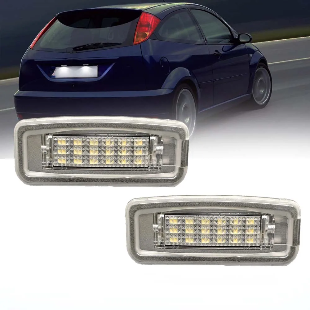 Canbus White Lighting LED Number License Plate Light Assembly For Ford Focus MK1 All Models 1998-2005