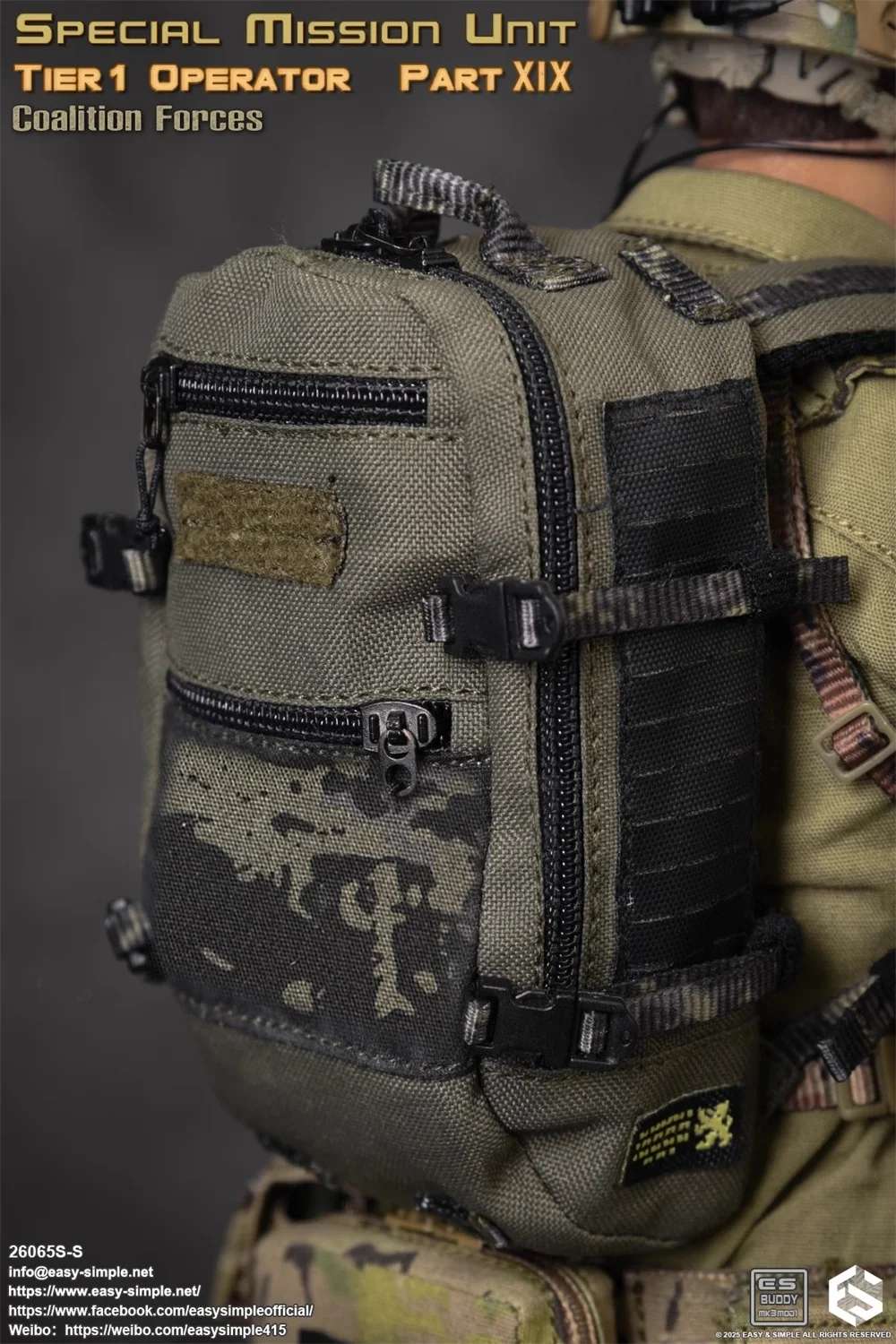 

1/6 ES 26065SS US. Soldier Doll Backpack Bags Toys Model Waist Duty Belt Caps For 12" Doll Scene Component EASY&SIMPLE