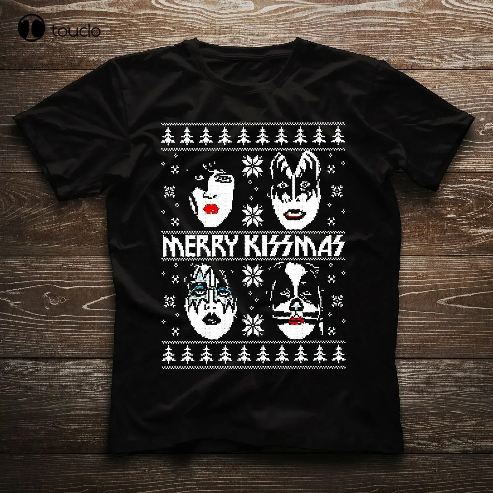 2020 New Funny Woman Kiss Rock Band Merry Kissmas Christmas Fan Lovely Nice Gift T-Shirt  T-Shirt T-Shirt Unisex
