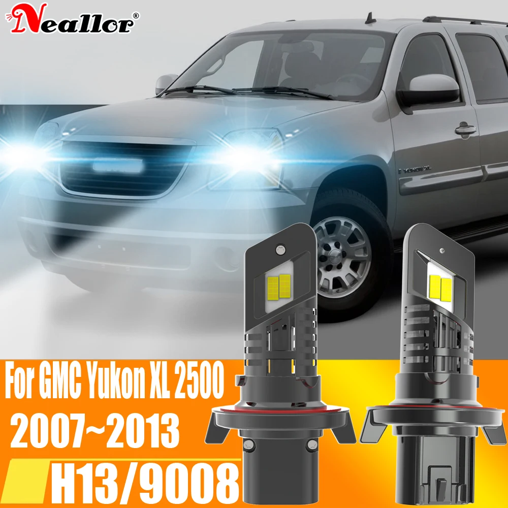 

2 шт., Автомобильные светодиодные лампы H13 9008 12 В 55 Вт для GMC Yukon XL 2500 2007 ~ 2013