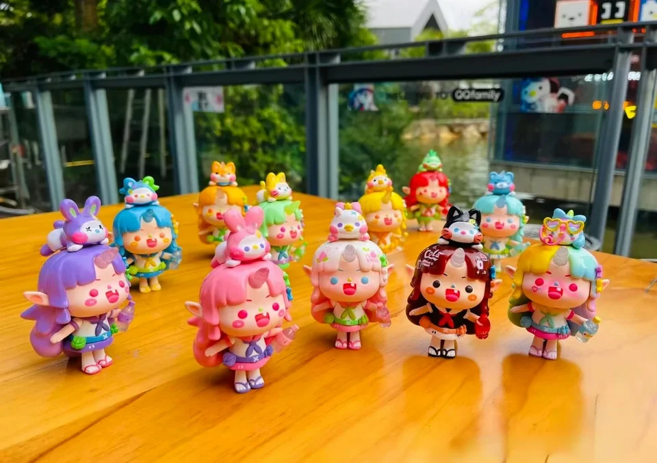 Unicorn Girl Lass Rainbow Soda Cans Blind Box Figure Toys Colorful