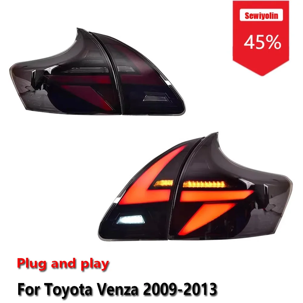 

Sewiyolin Car LED Tail Light Assemblies For Toyota Venza 2009-2013 Auto Fog DRL Brake Turn Signal Lamp Plug and Play