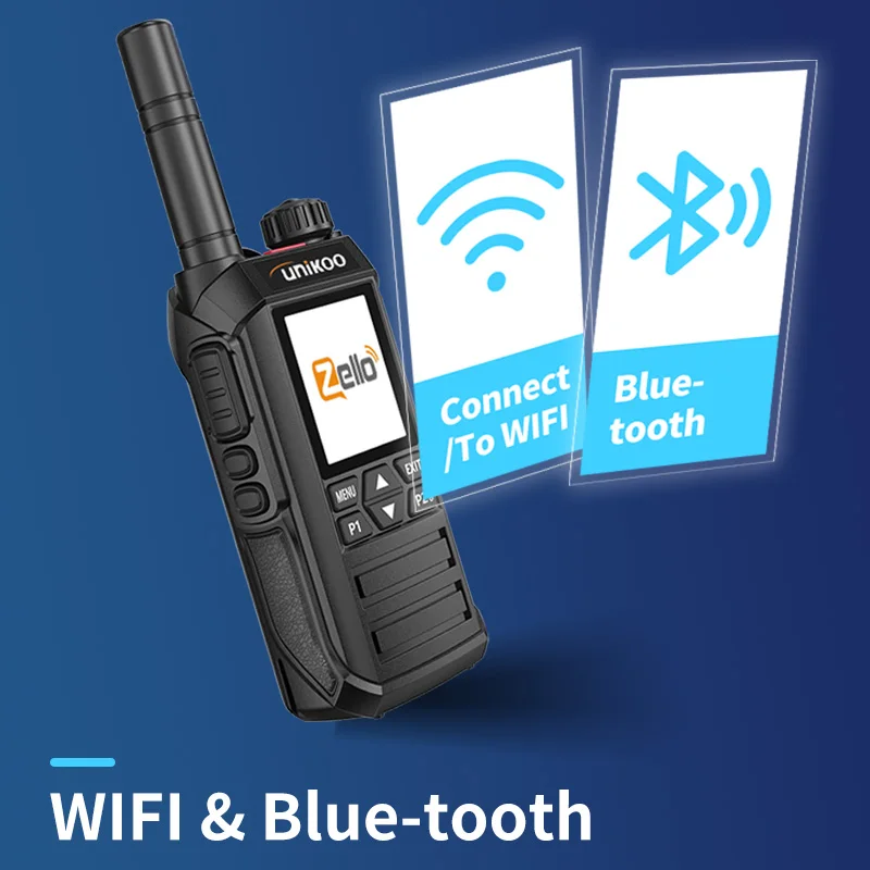 UNIKOO UP50 ELLO Walkie Talkie 4G Netzwerk 2 PCS Android 5.1 5200 mAh Wifi Kompatibel Bluetooth Global POC Radio