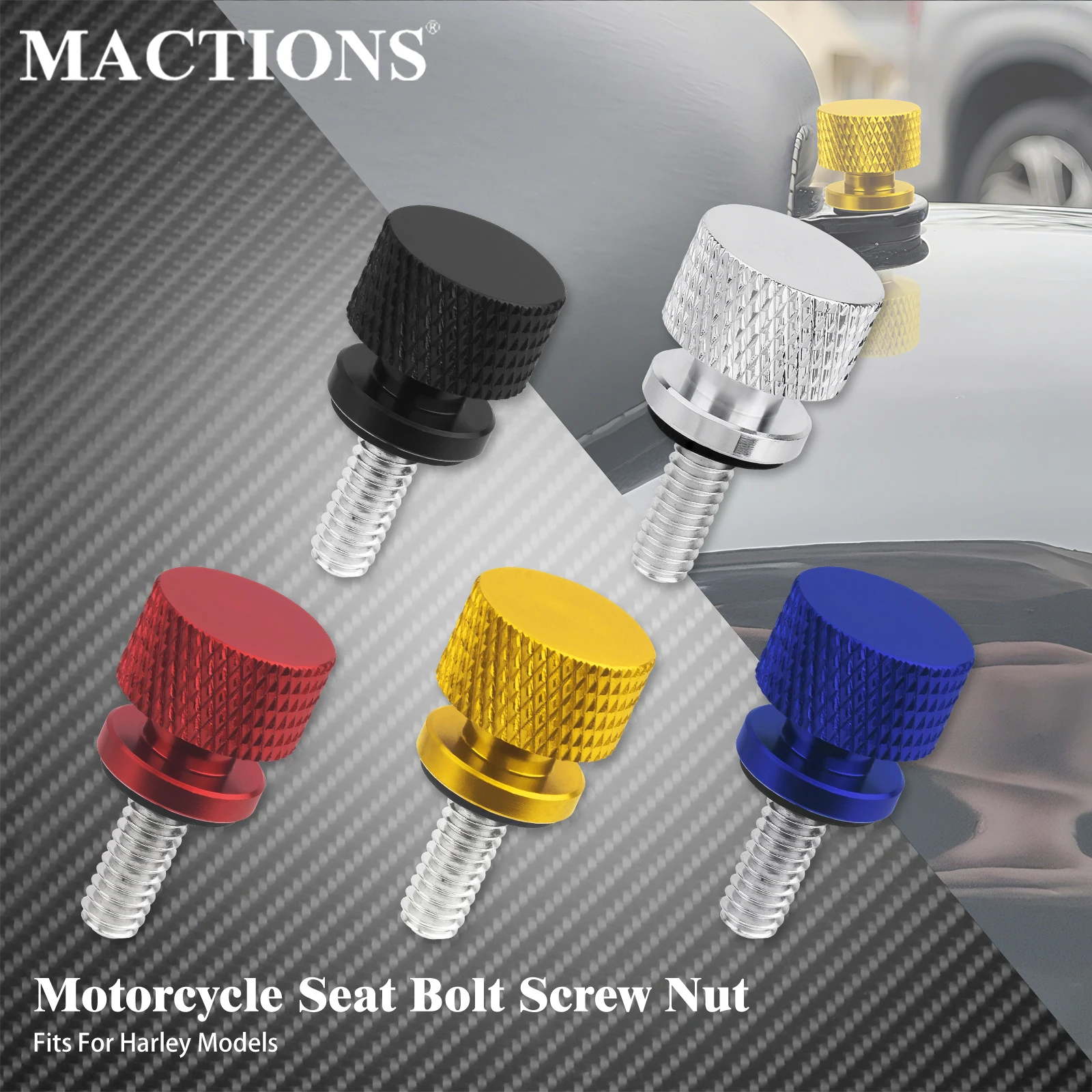 Motorcycle Seat Bolt Screw Nut Rear Fender Quick Release Mount Screw Nut Kit For Harley Softail Sportster Dyna Touring Road King