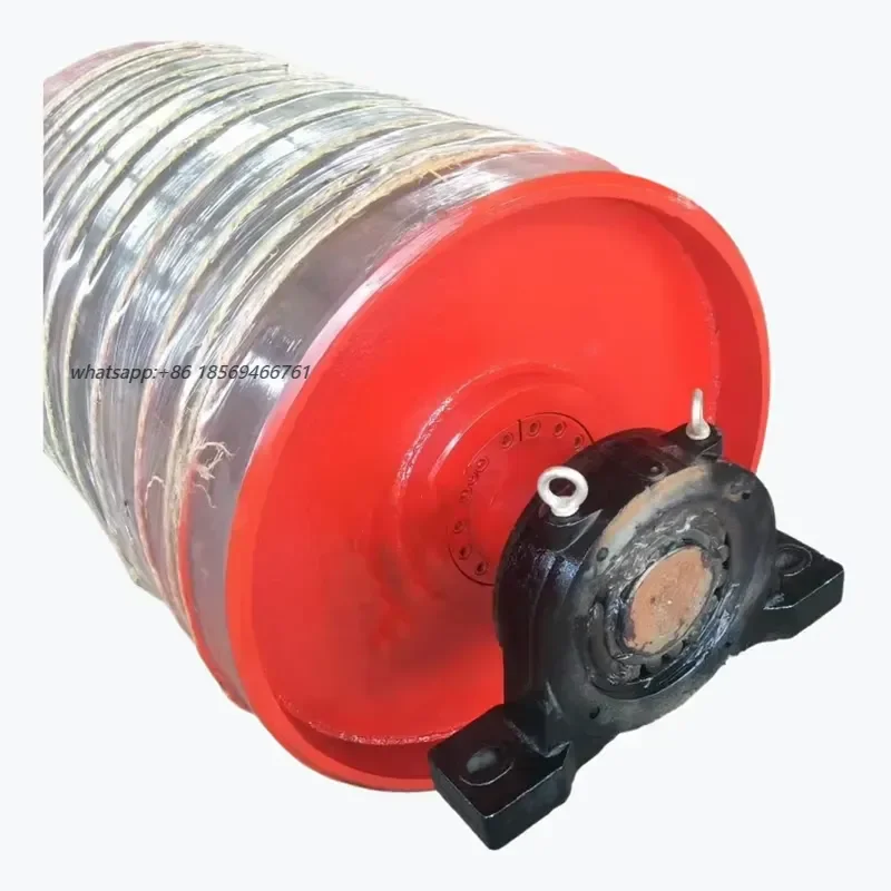 2026 UNILY Heavy Drive Conveyor Pulley with Diamond Grooved Rubber Lagging for Mining Plant 7.5 kW High Quality