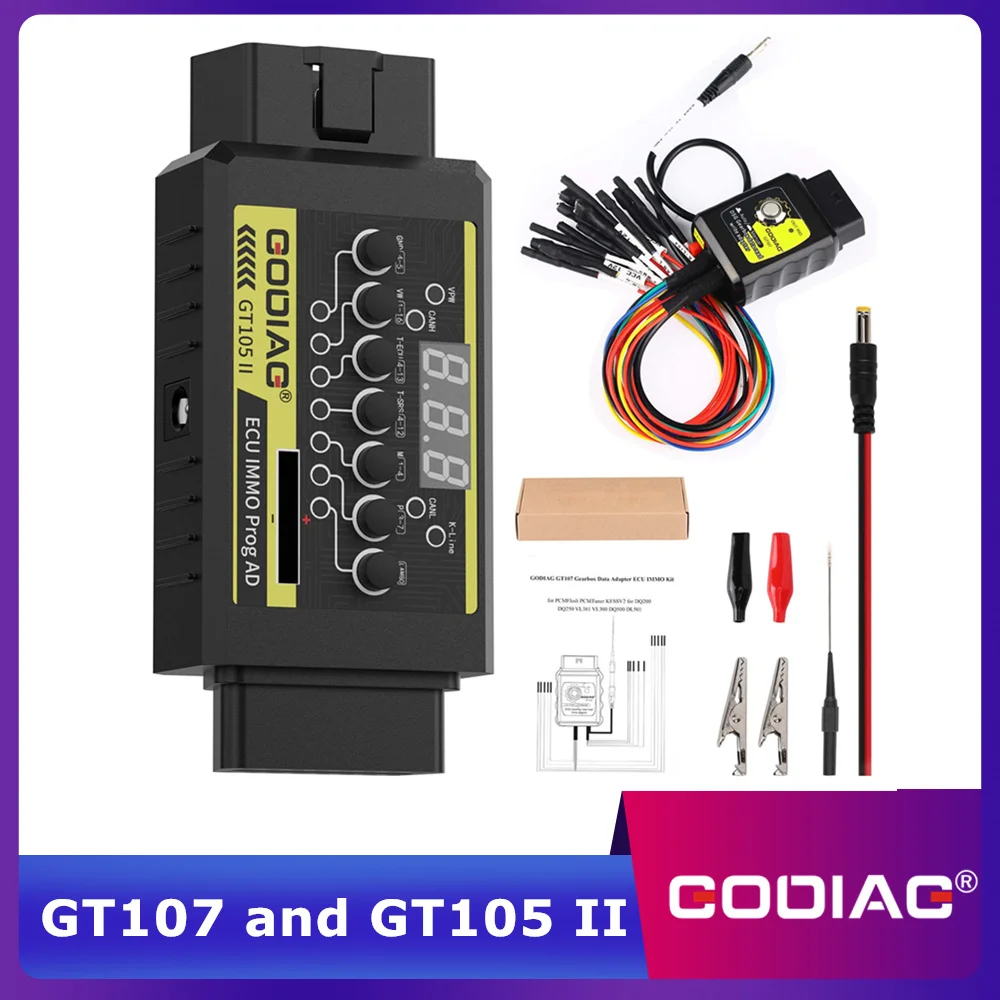 

GODIAG GT107 DSG Gearbox Adapter with GT105 II IMMO Prog AD For DQ250, DQ200, VL381, VL300, DQ500, DL501, for Benz, for BMW