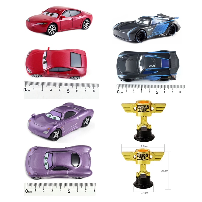 Cars 3 Pixar Cars Spielzeugauto Lightning McQueen Serie 1:55 Druckgussmodell Basisausführungen und plattierte Version Kinder-Legierungsspielzeugauto – Detail 15