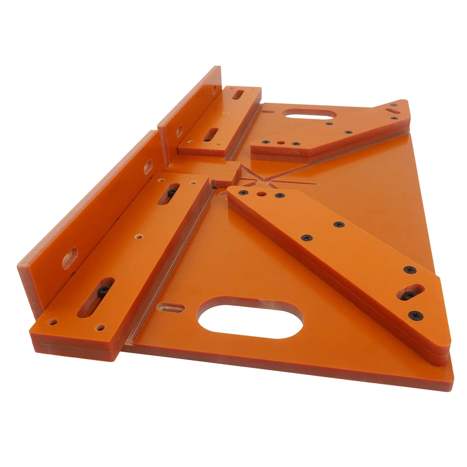 Orange Bakelite Table Saw Bottom Plate Frame 45 90 Degree Cutting Guide Tool For Decorative Thread And Door Frame Installation A