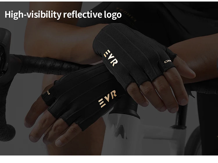 EVR Sommer-Fahrradhandschuhe Kurzfinger Vollflächen-Doppelpfeil-Fahrradhandschuhe MTB Atmungsaktive Rutschfeste Sport-Rennradhandschuhe – Detail 17