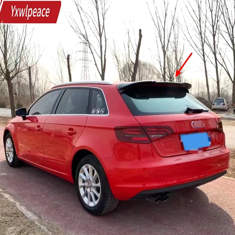 

Спойлер для хэтчбека Audi A3 2014 2015 2016 2017 2018 из АБС-пластика Неокрашенный задний спойлер на крышу багажника, Стайлинг автомобиля