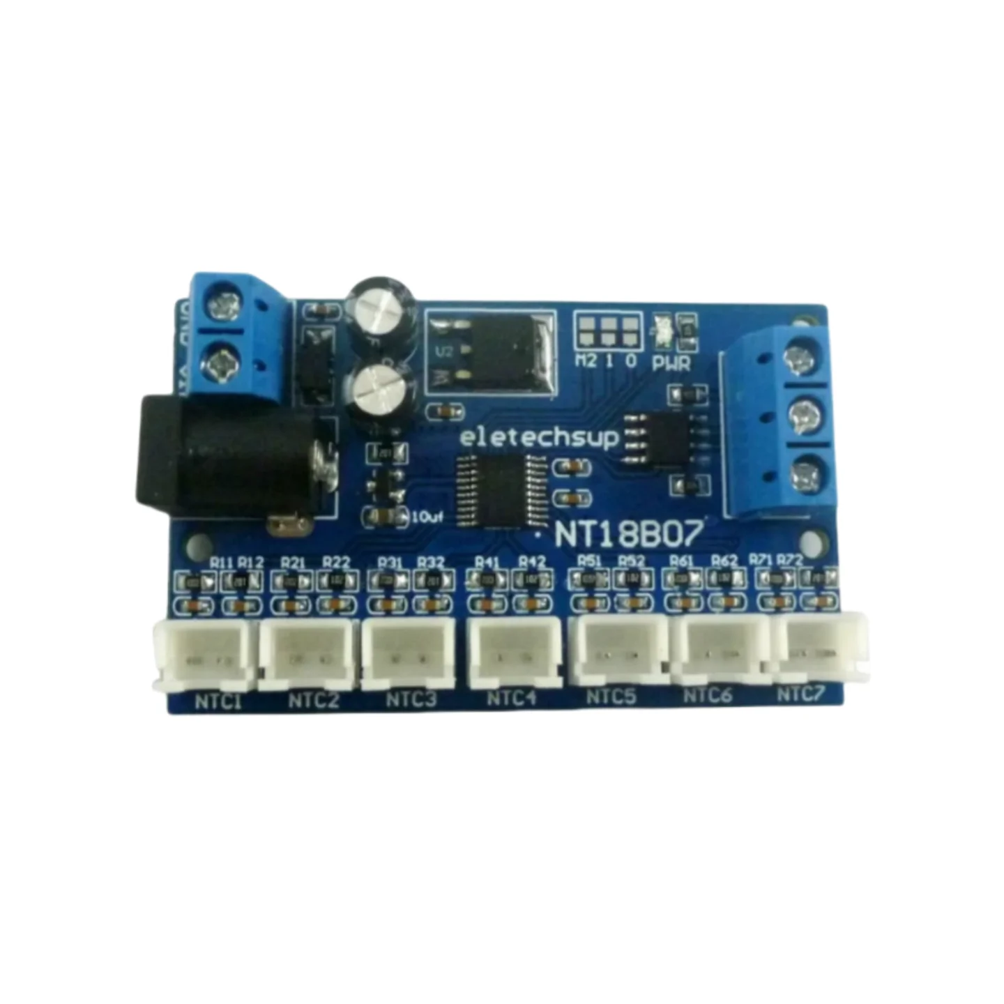 NT18B07 7CH DC 12V RS485 NTC Thermistor Temperature Sensor Modbus Rtu Remote acquisition monitor Module B3950 10K 1%