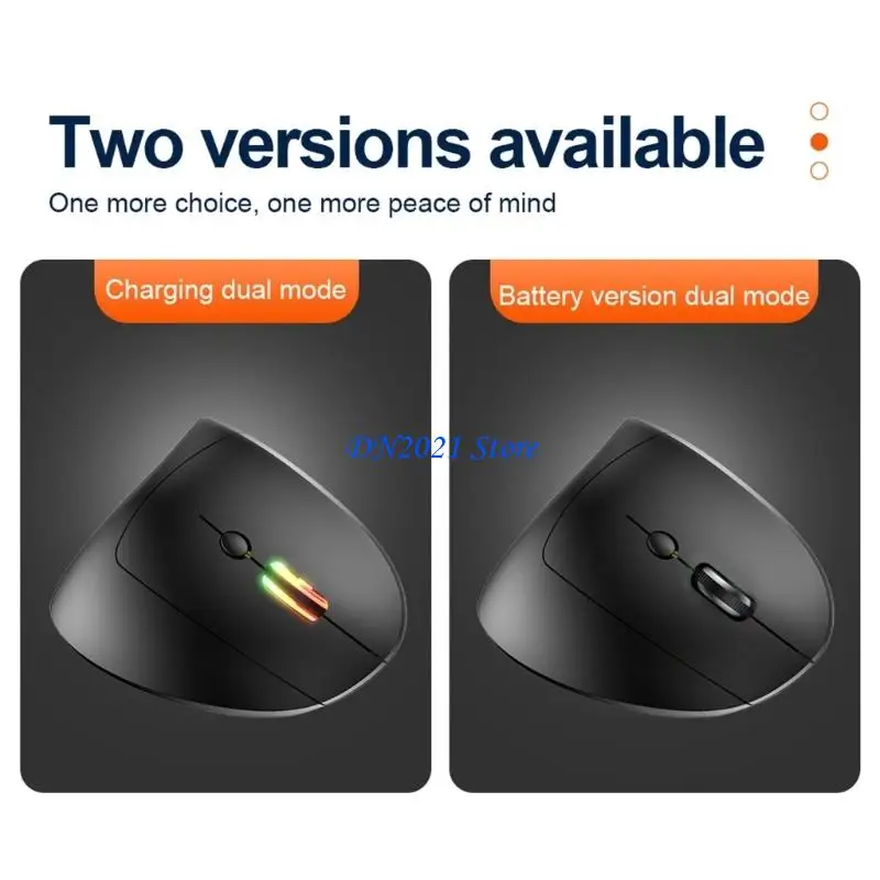 F3KE Ergonomic Mouse Wireless 2.4GHZ Cordless Mouse with 1600DPI Vertical for PC