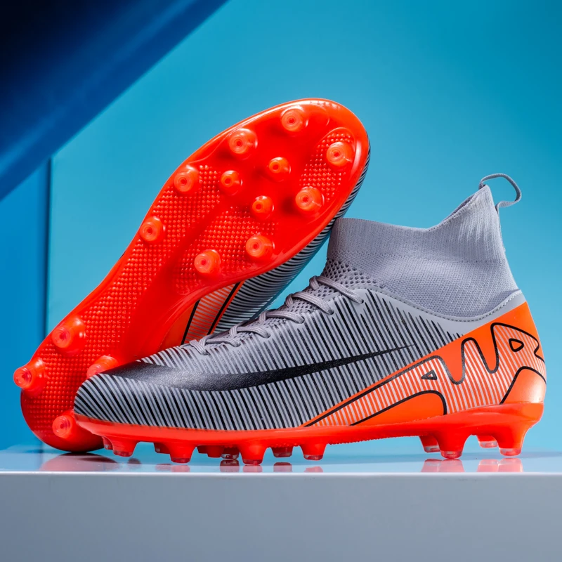 Adult Soccer Cleats Men Lightweight Football Boots Breathable Professional Sneaker Sport Athletic Ground Football Shoes