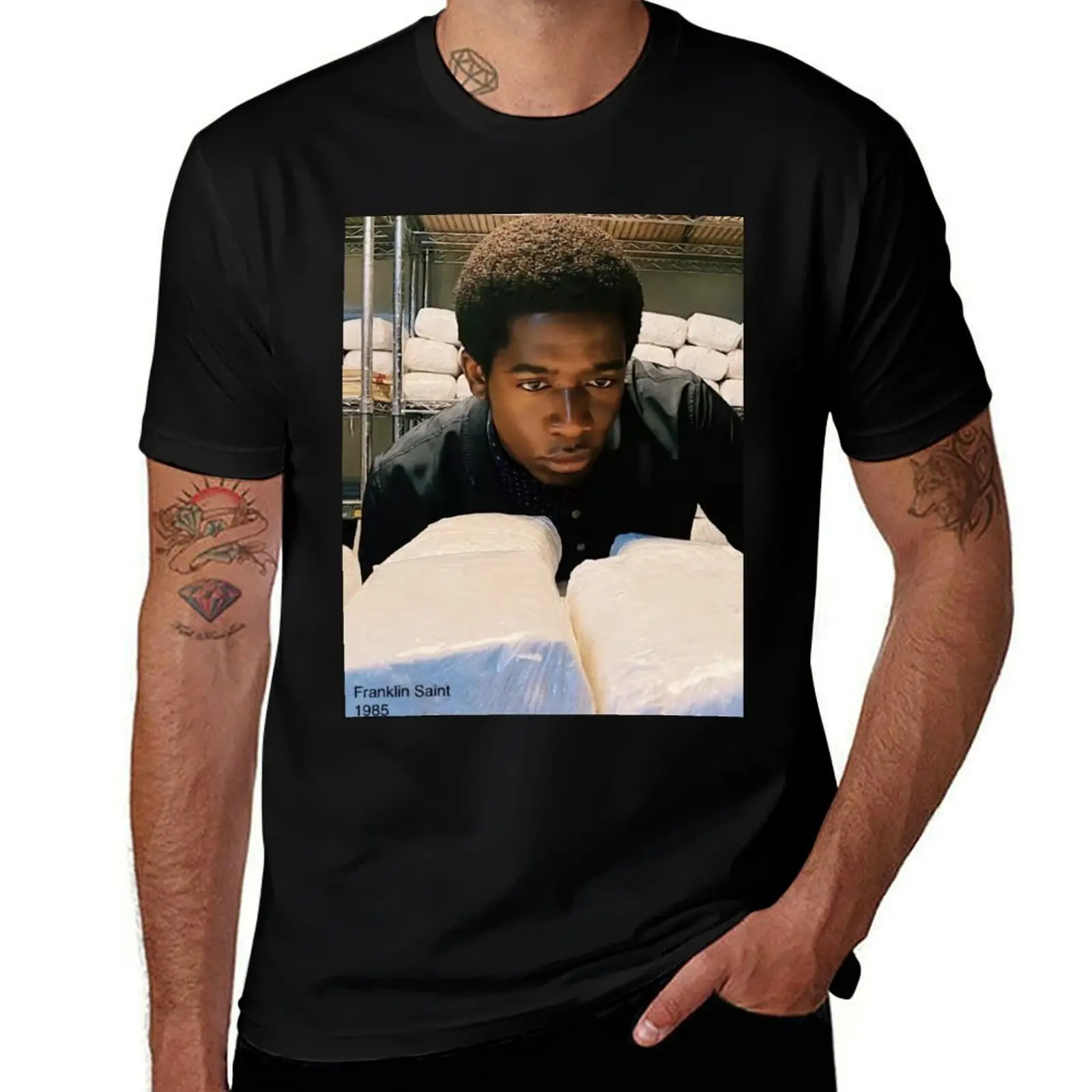 

1985 vintage graphic graphic T-Shirt Saint shirts shirts Working t t for man man Franklin