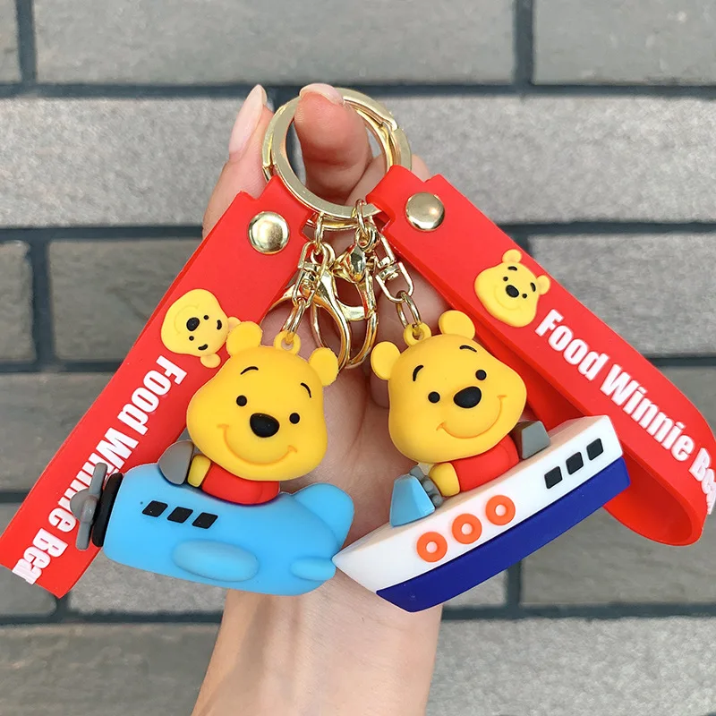 

Брелки Винни Пух, милые силиконовые куклы Винни-Пух, подвески для сумки, автомобильные брелки, фигурка, очаровательная сумка, аксессуар, подарок