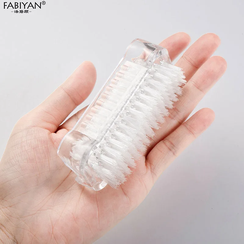 양면 네일 청소 브러시 ​​네일 먼지 글리터 파우더 큐티클 제거 네일 브러쉬 매니큐어 네일 폴리싱 헤드 클린 브러쉬