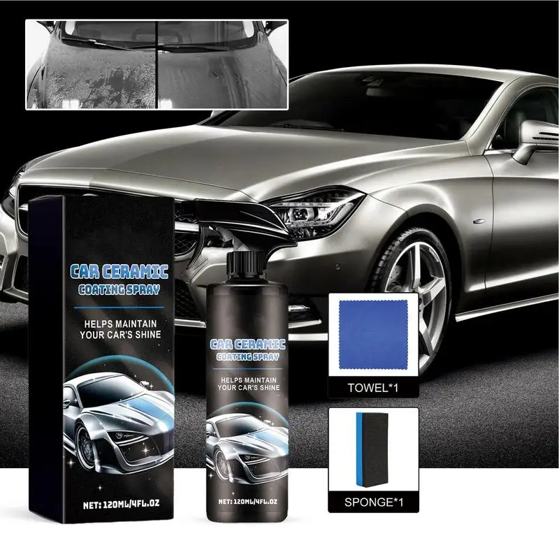 

Ceramic Spray Coating 120ml Quick & Easy Ceramic Coating Spray Car Polishes & Waxes Enhances Gloss Car Cleaner Spray