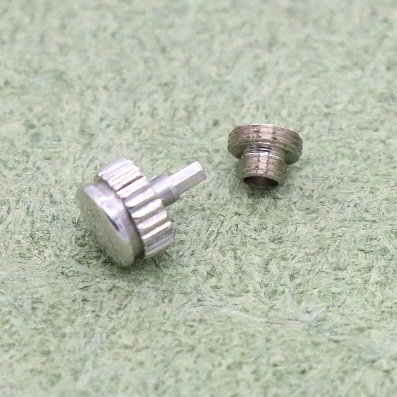 Tudo Aço Cabeça Tempo Botão Assista Acessórios, Prata Crown Peças, Longines Comcast Peças Ferramentas