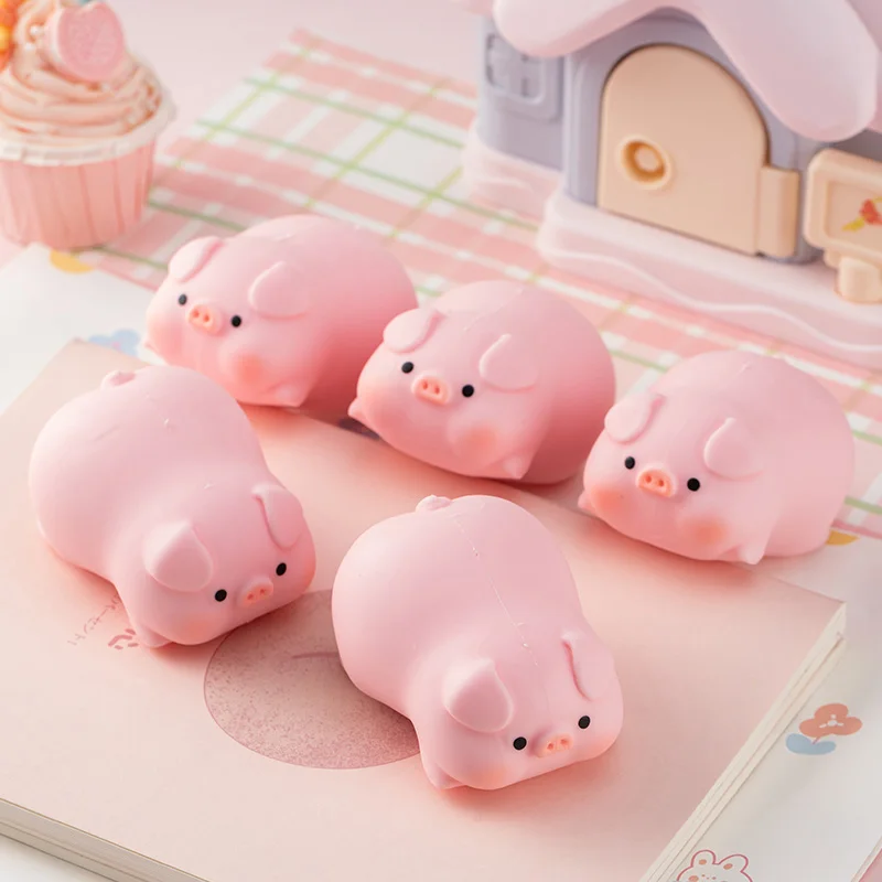 Criativo kawaii porco cão anti estresse brinquedos mole bolas de ventilação lento rebote ansiedade liberação beliscar brinquedo de apertar para adultos crianças