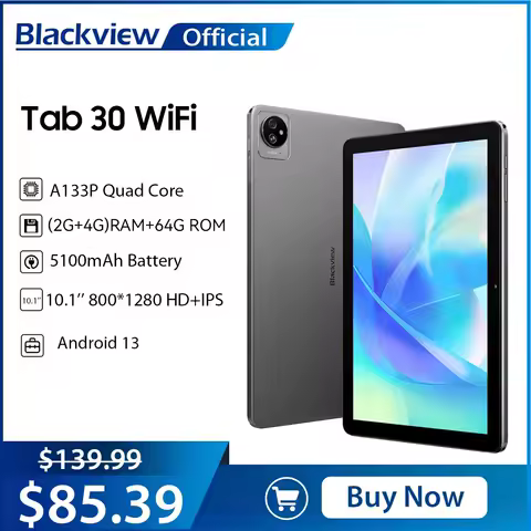 Blackview Tab 30 WIFI Tablet PC 10.1'' 800*1280 HD+IPS Display, Android 13 2GB+64GB, 2.4G/ 5G WIFI 6 Tablet With Dual Speakers