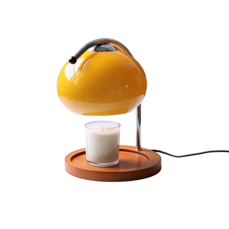 Retro Glass Aromatherapy Candle Warmer Lamp With Dimmer Function Melting Wax Heater Home Scented Jar Candles US Plug